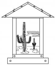 Arroyo Craftsman TRC-9CTGW-RC - 9" timber ridge column mount with cactus filigree